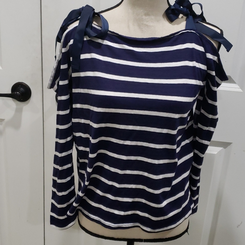 Stitch fix Cold shoulder nautical top